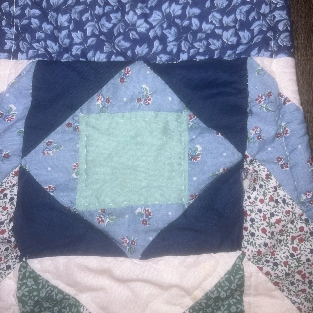 Quilted Kitchen Apron Blue Color Adult